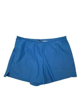 Nike Women's Dri-FIT Blue Lined Mid-Rise Training Shorts Size L